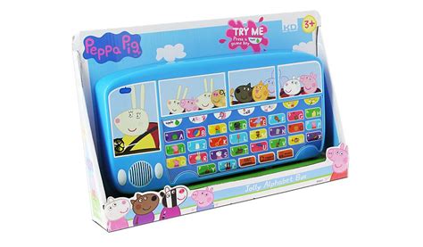 Peppa Pig Jolly Alphabet Bus Kids George At Asda