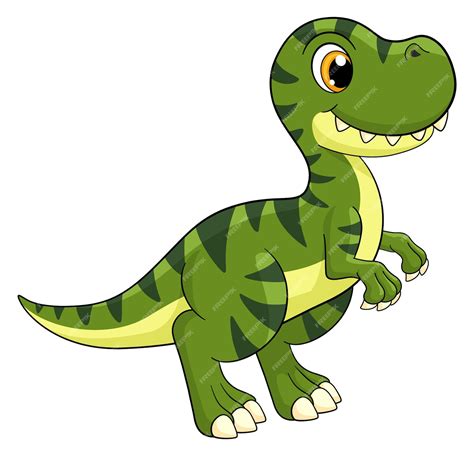 Tiranosaurio Rex Icono De Dibujos Animados Lindo Bebé Dinosaurio