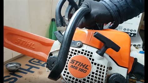 Stihl Ms 180 Chainsaw Replacement Of Handguard And Brake Youtube