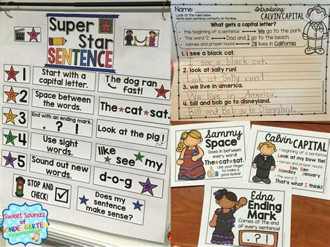 Super Star Sentence Writing Sentence Writing Kindergarten Writing