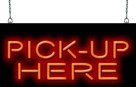 Pick Up Here Neon Sign Jantec 24 Wide X 11 High Hand Bent In Nc