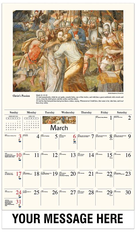 No problem, just download one of our many available pdfs calendars and print right. Catholic Art Promotional Calendar | 65¢ Fundraising and Business Promotion