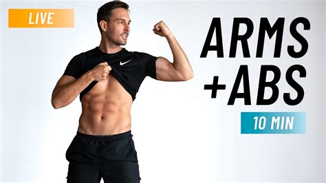 10 Min Arms And Abs Dumbbell Workout Tone Your Upper Body And Core Live