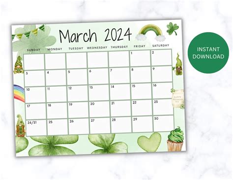 Editable May 2024 Calendar Printable Wall Calendar 20