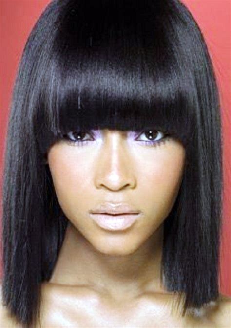 Straight Weave Hairstyles With Side Bangs Protective Styles