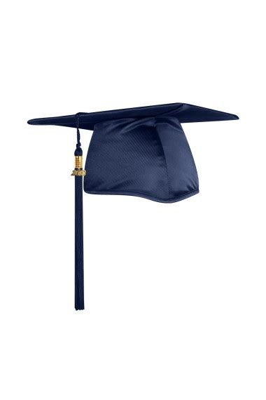 Shiny Navy Blue Graduation Cap With Tasselcollege