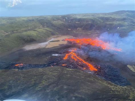Volcano Erupts Near Keflavik Airport Icelandic Air Traffic Unaffected