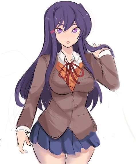 Yuri Doki Doki Literature Club Drawn By Rakeemspoon Danbooru