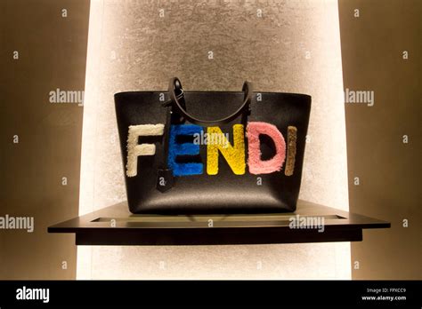 Brand Window Fendi Bag Store In Rome Italy Shopping Luxury Fashion