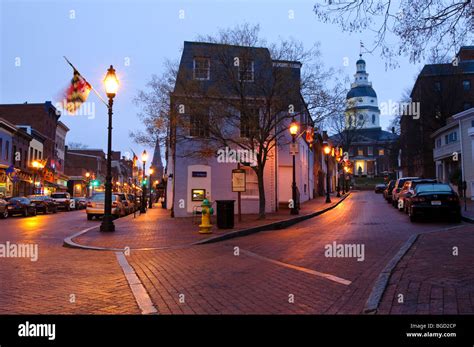 Downtown Annapolis Maryland Usa Stock Photo Alamy