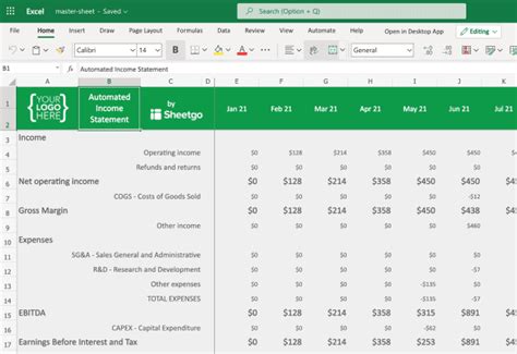 Income Statement With Excel