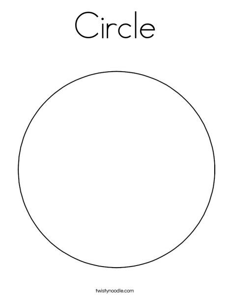 These circle shape worksheets are perfect for toddlers, preschoolers, and kindergartners to become familiar with the circle shape. Circle Coloring Page - Twisty Noodle
