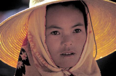 Girl In Straw Hat In China Photograph By Carl Purcell Fine Art America