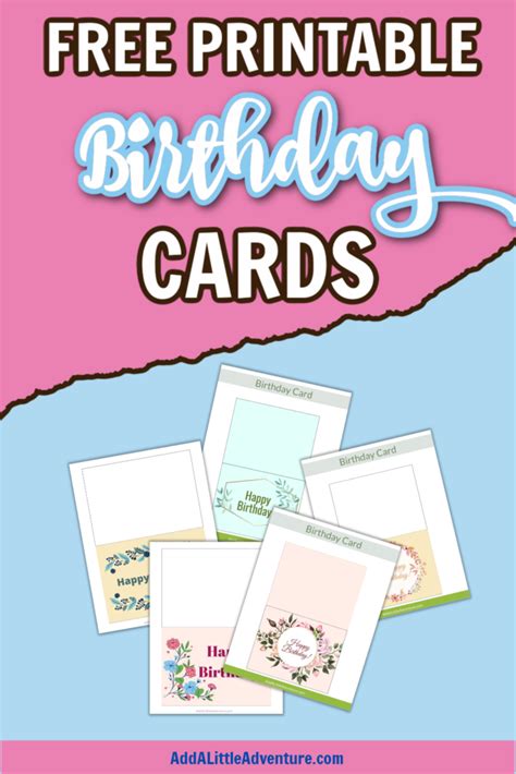 40 Free Birthday Card Templates Templatelab Printable Birthday Cards