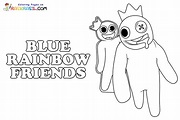 Ausmalbilder Blue Rainbow Friends | Malvorlagen zum Ausdrucken