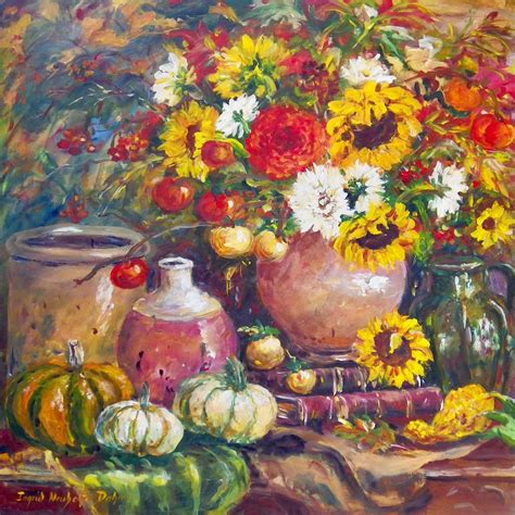 Autumn Still Life Painting By Ingrid Dohm Fine Art America