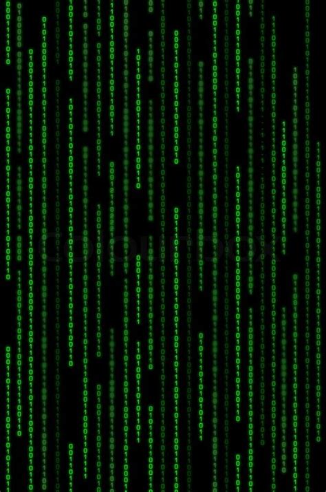 Vertical Green Binary Code Matrix Stock Image Colourbox
