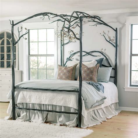 Build your own farmhouse bed frame with canopy with off the shelf building lumber! Forest Canopy Bed | Free Standing Canopy Bed Frame in 2020 ...