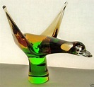 Big Soaring GOOSE Glass Bird Sculpture FM Konstglas Ronneby Sweden ...