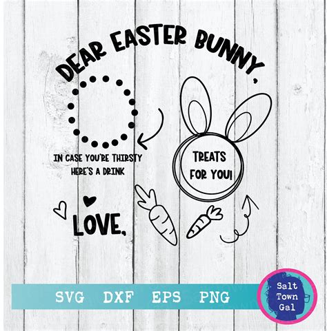 Easter Bunny Tray Svg-Dear Easter Bunny Svg-Easter Bunny Plate | Etsy