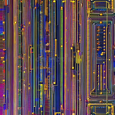 A Digital Glitch Effect Overlaying A Circuit Board Pattern Symbolizing