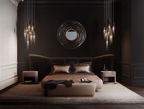 Black Bedroom 3d Visualization On Behance