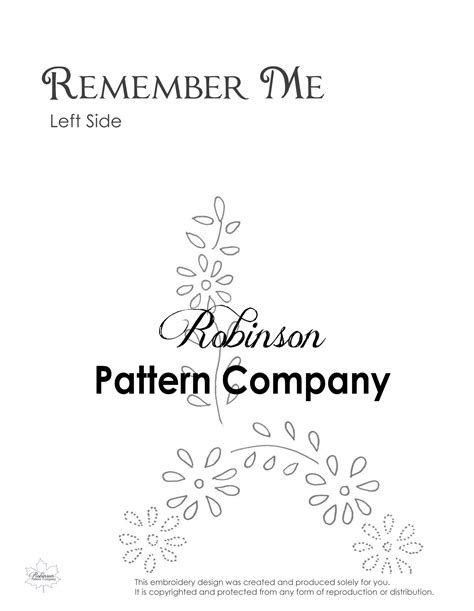 Remember Me Poems Embroidery Pattern Fiber Arts Embroidery