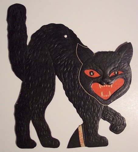 Vintage Halloween Black Cat Diecut 7 Inches Tall Dave Flickr