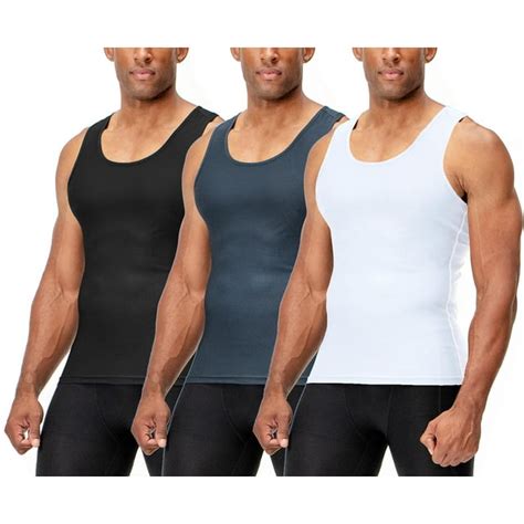 Devops 3 Pack Men S Muscle Dri Fit Compression Tank Top