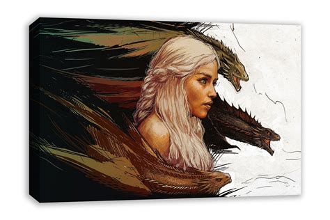 Daenerys Targaryen Game Of Thrones Canvas Wall By Dynamowallart
