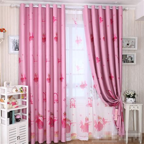 Custom Curtains Cartoon Child Curtain Shade Cloth Pink Color Girl Room