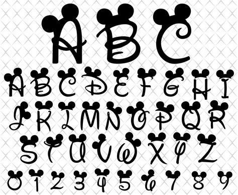 Disney Font Alphabet Svg Mickey Mouse Cricut Silhouette Name Tag My XXX Hot Girl