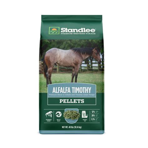 Standlee Premium Alfalfa Timothy Pellets 40 Lb Bag 1575 30101 0 0