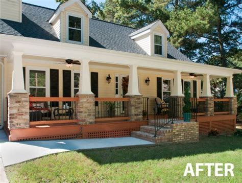 Before And After Front Porch Makeovers Beneath My Heart Craftsman Porch Craftsman House