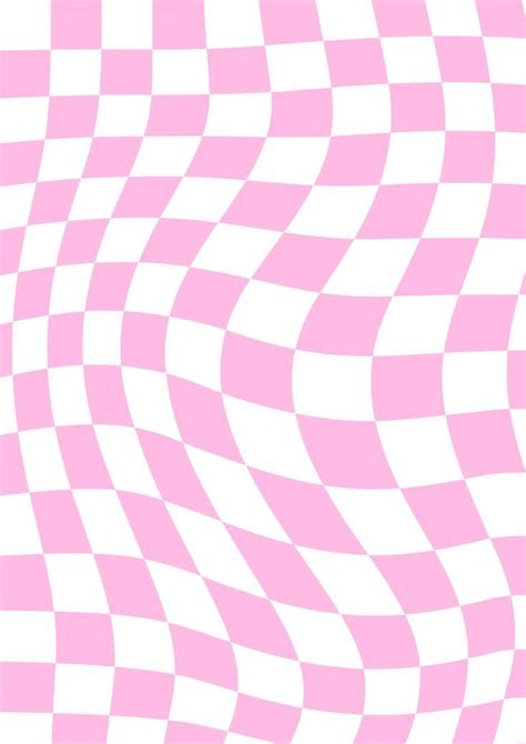Abstract Baby Pink Danish Checkerboard Design Pastel Poster