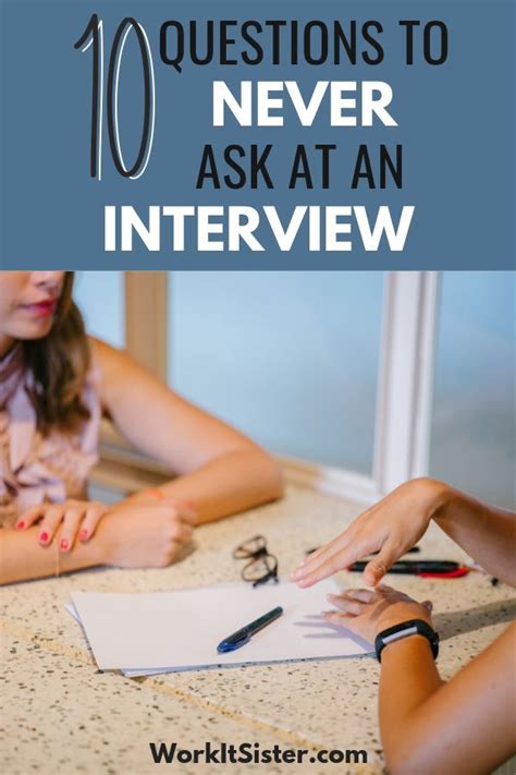 10 Questions You Should Never Ask In A Job Interview Common Job