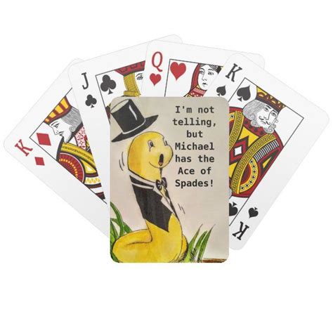 Funny Customizable Spiffy Im Not Telling Playing Cards Funny