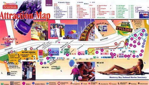 Theme Park Brochures Santa Cruz Beach Boardwalk Map 2004