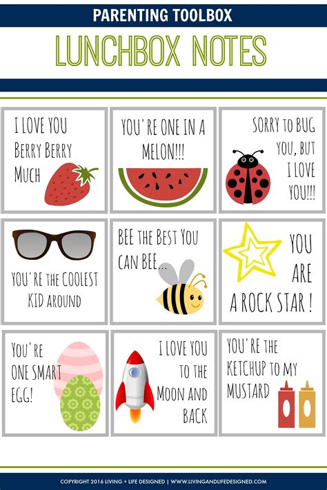 Free Lunch Box Notes Printables Web Free Printable Lunch Box Notes Printable Templates Free