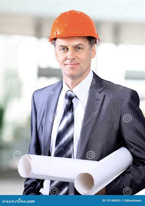 Business Architect At Construction Stock Image Image Of Architect