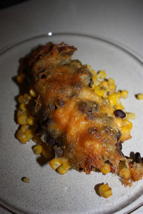 If the cheese starts to get too brown cover lightly with tin foil. Olive The Ingredients: Black Bean & Corn Chicken Bake