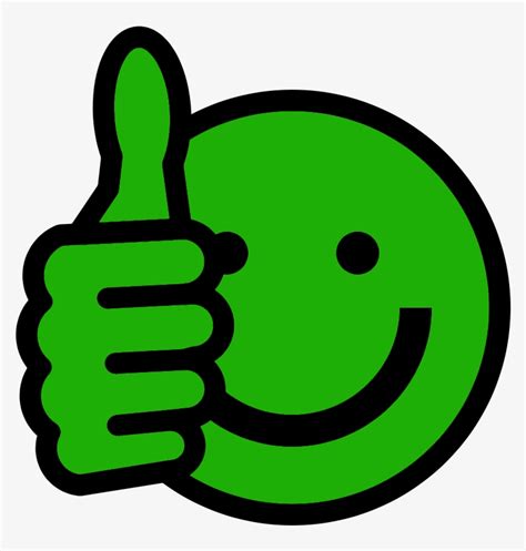 Thumbs Up Smiley Thumbs Up Emoji Green Free Transparent Png