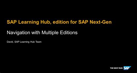 navigating sap learning hub with multiple editions