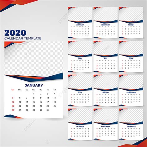 Desain Kalender Elegan Desain Kalender Dinding 2020 Format 4 Bulanan