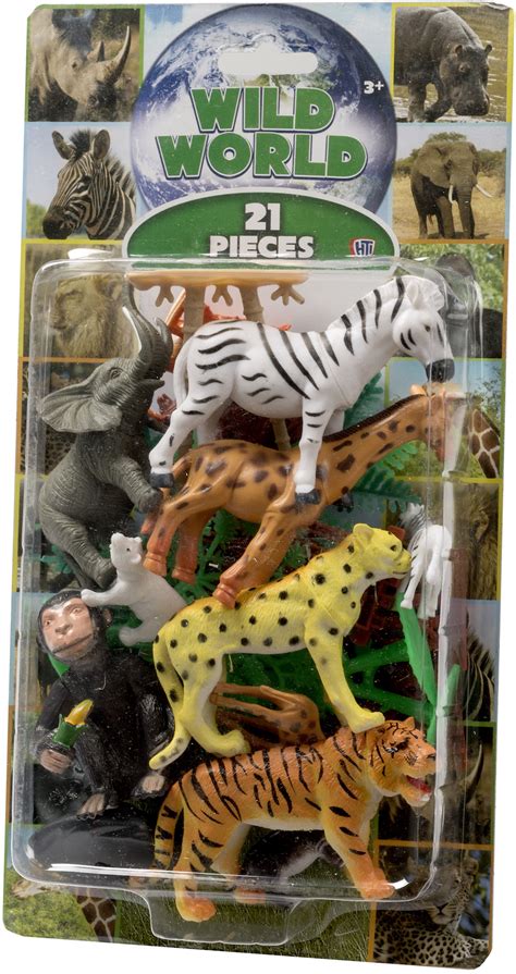 Wholesale Natural World 21 Piece Wild Safari Animal Play Set | Pocket