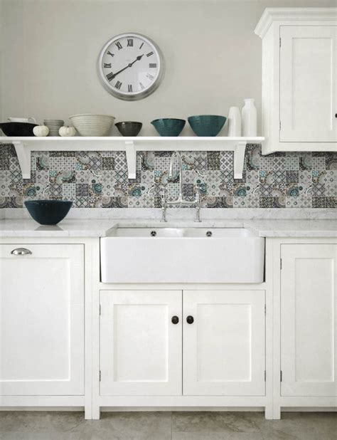 Patchwork Backsplash For Country Style Kitchen Ideas Homestead By
