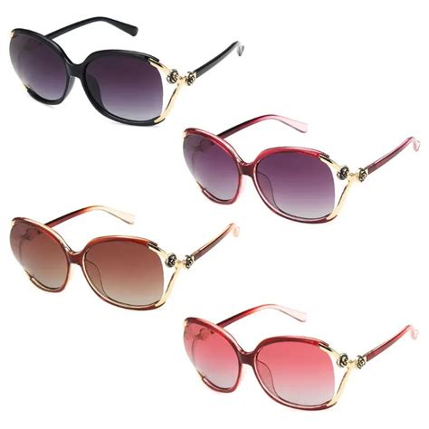 New Trend Flower Sunglasses Women Eyewear Uv400 Large Frame Gradient Fashion Luxury All Match