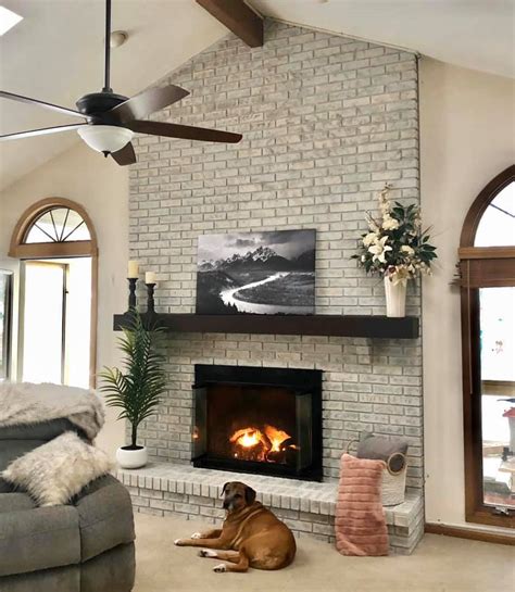 Painting Over Painted Brick Fireplace Fireplace Guide By Linda