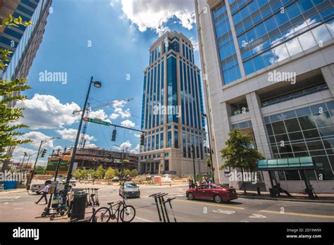 Cityscape Of Uptown Charlotte North Carolina Stock Photo Alamy