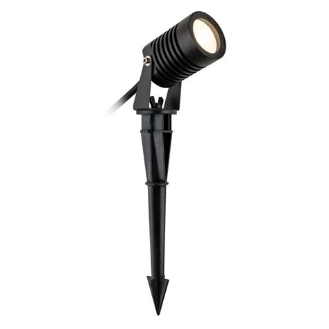 Firstlight Veron Led Contemporary Outdoor Garden Spike Light In Black